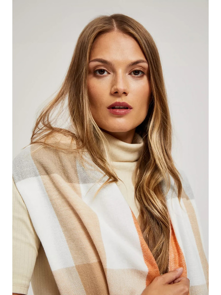 Moodo Narancssárga kockás sál rojtokkal Moodo