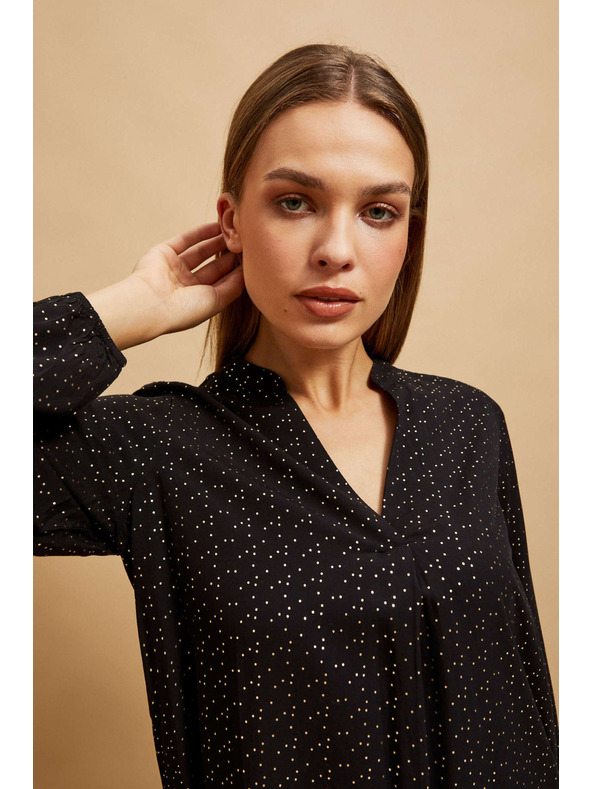 Moodo Fekete V-nyakú ing Moodo