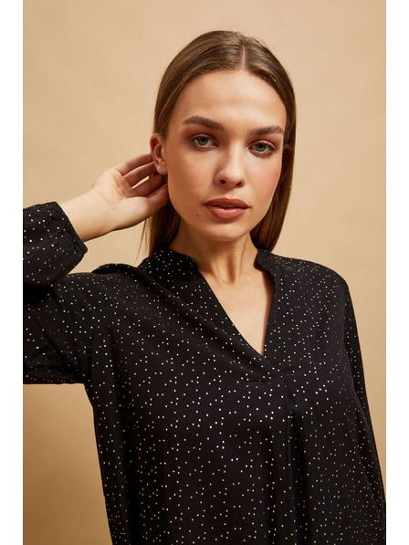 Moodo Fekete V-nyakú ing Moodo