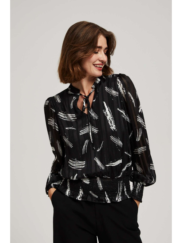 Moodo Fekete ing megkötős nyakrésszel Moodo