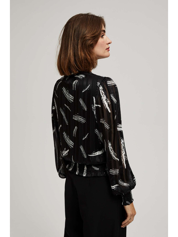 Moodo Fekete ing megkötős nyakrésszel Moodo