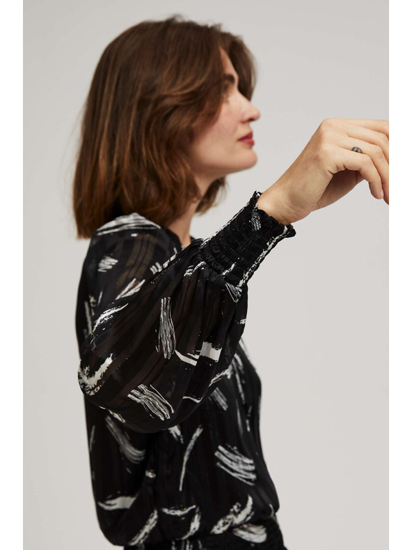 Moodo Fekete ing megkötős nyakrésszel Moodo