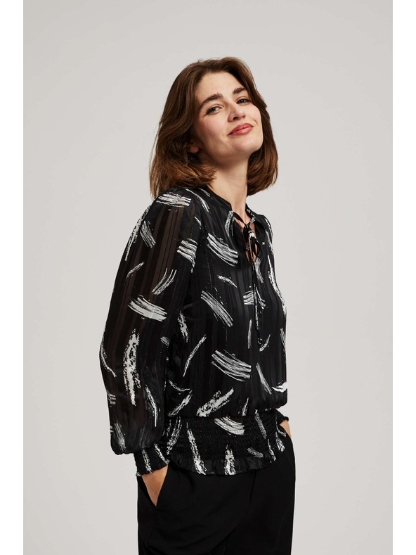 Moodo Fekete ing megkötős nyakrésszel Moodo