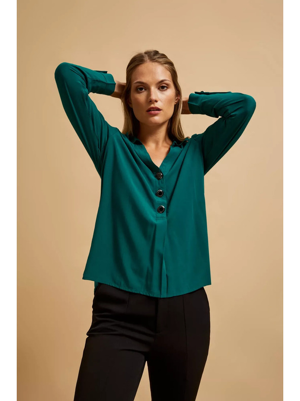 Moodo V-nyakú ing smaragdzöld Moodo