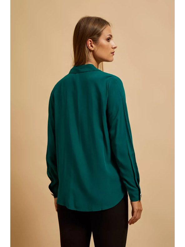 Moodo V-nyakú ing smaragdzöld Moodo