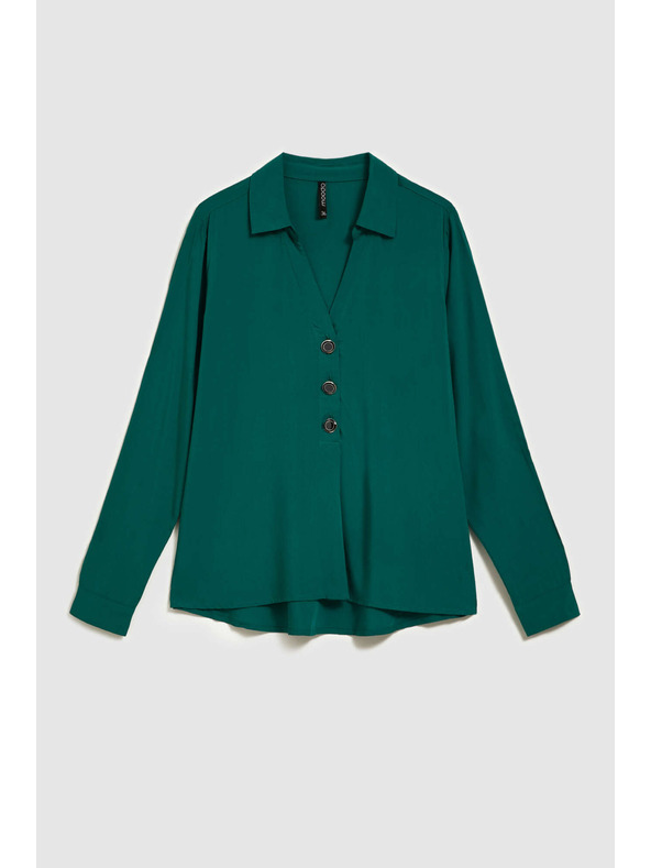 Moodo V-nyakú ing smaragdzöld Moodo