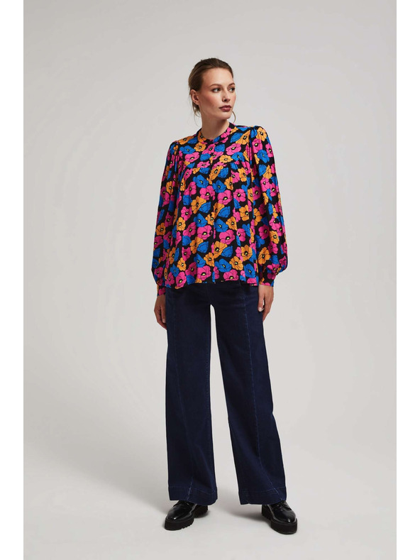 Moodo Fekete virágmintás ing Moodo