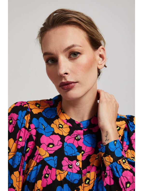 Moodo Fekete virágmintás ing Moodo