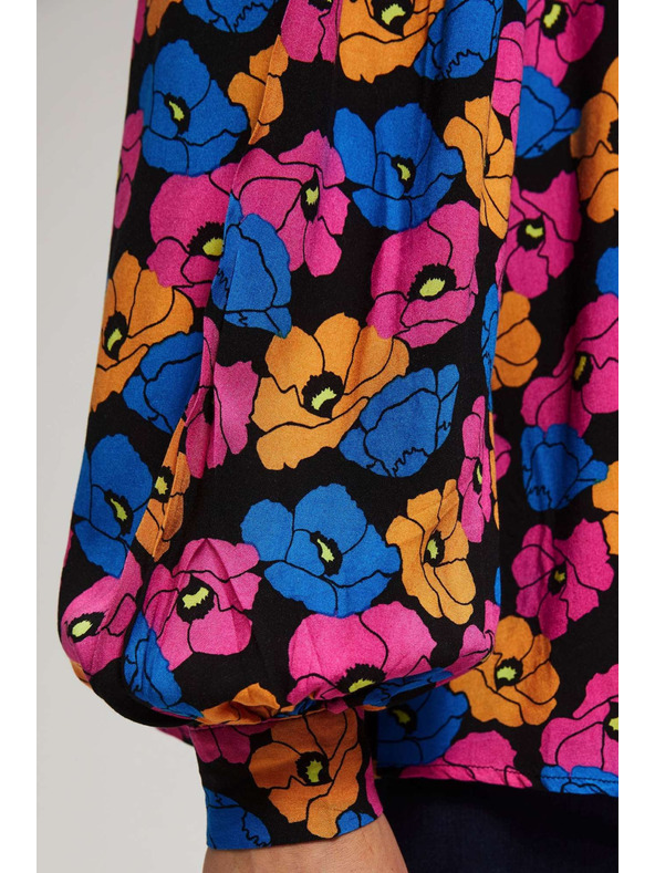 Moodo Fekete virágmintás ing Moodo