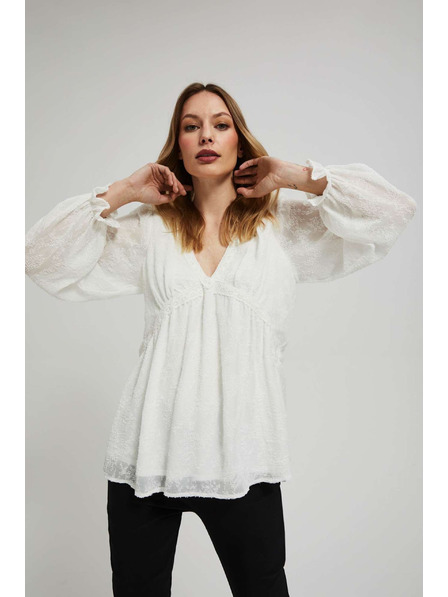 Moodo Fehér ing felfújt ujjakkal Moodo