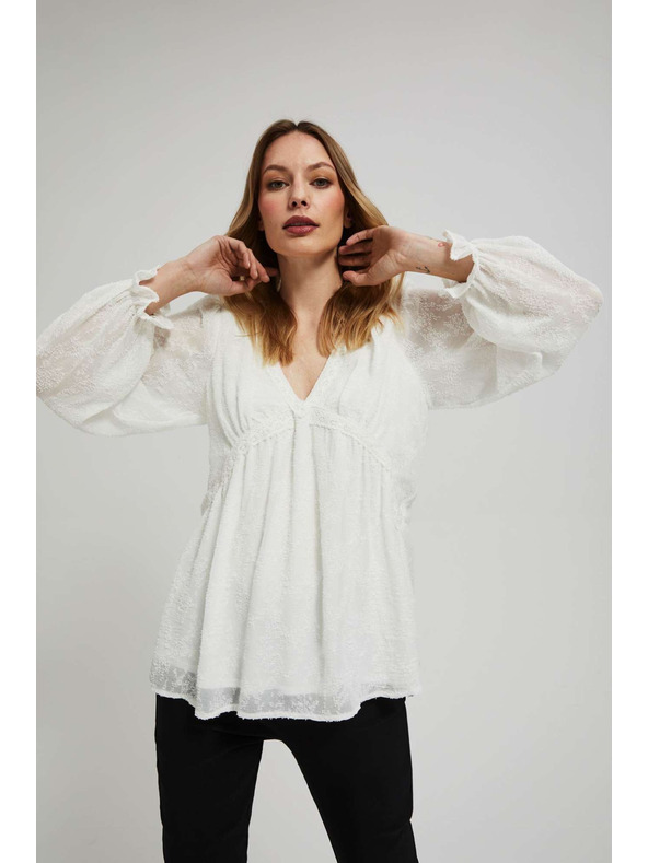 Moodo Fehér ing felfújt ujjakkal Moodo