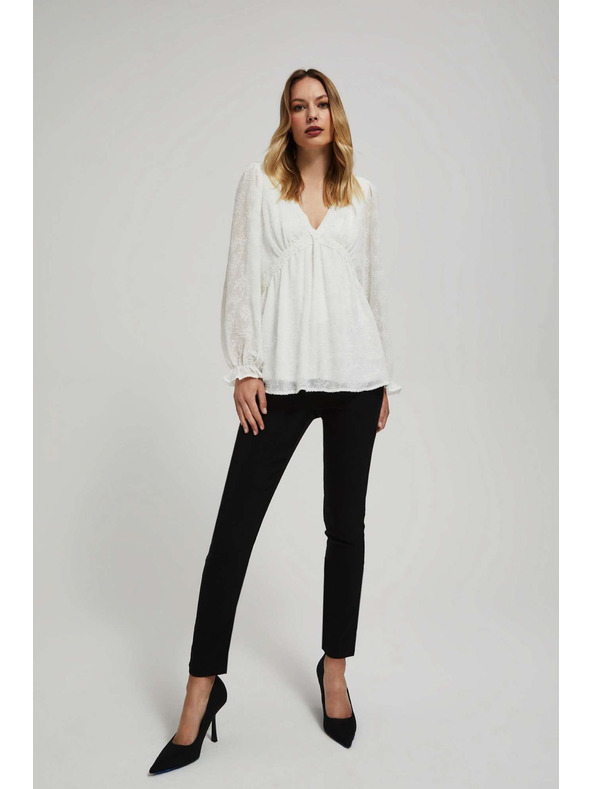 Moodo Fehér ing felfújt ujjakkal Moodo