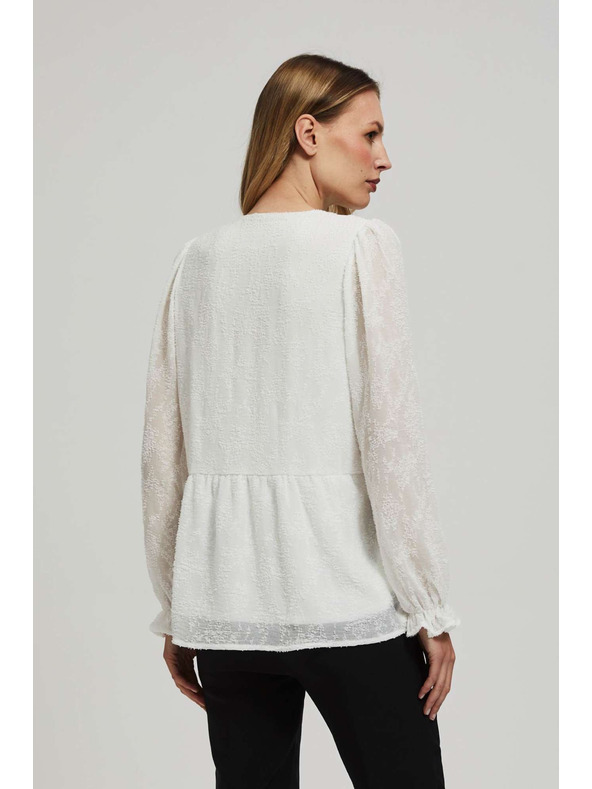 Moodo Fehér ing felfújt ujjakkal Moodo