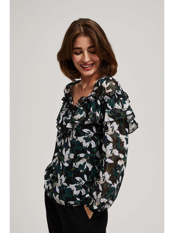 Moodo Fodros, virágmintás ing Moodo