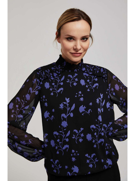 Moodo Fekete virágmintás ing Moodo