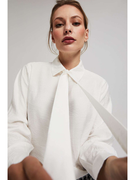 Moodo Gyöngyházfényű ing megkötős nyakrésszel és díszgombokkal Moodo