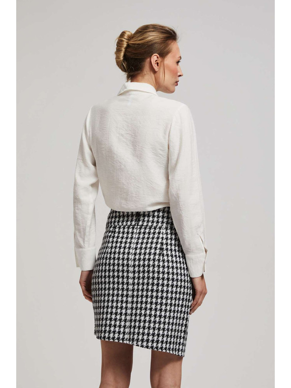 Moodo Gyöngyházfényű ing megkötős nyakrésszel és díszgombokkal Moodo