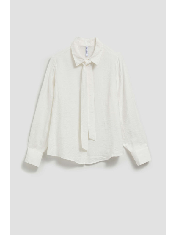 Moodo Gyöngyházfényű ing megkötős nyakrésszel és díszgombokkal Moodo