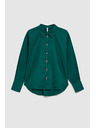 Moodo Smaragdzöld blúz díszgombokkal Moodo