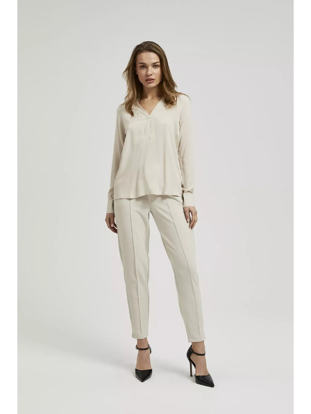 Moodo Sima hosszú ujjú bézs ing Moodo