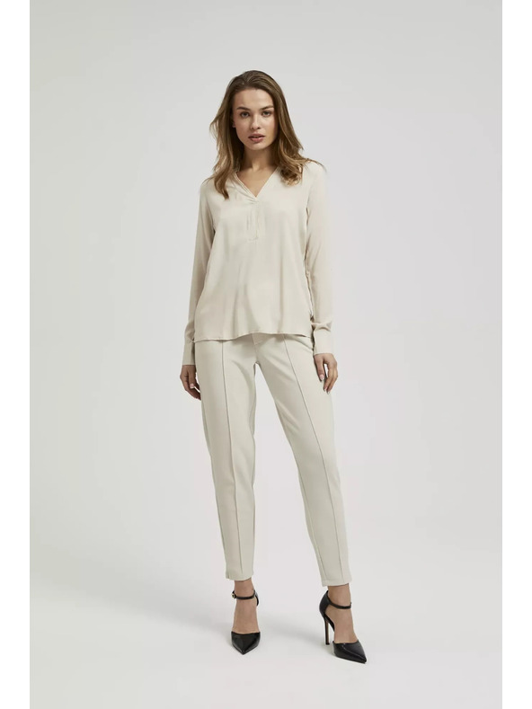 Moodo Sima hosszú ujjú bézs ing Moodo