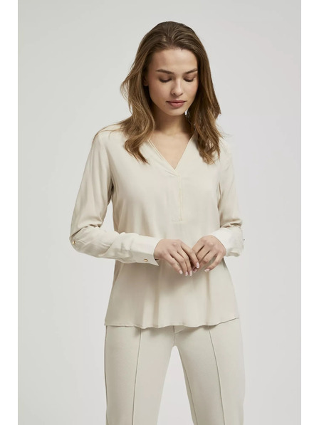 Moodo Sima hosszú ujjú bézs ing Moodo