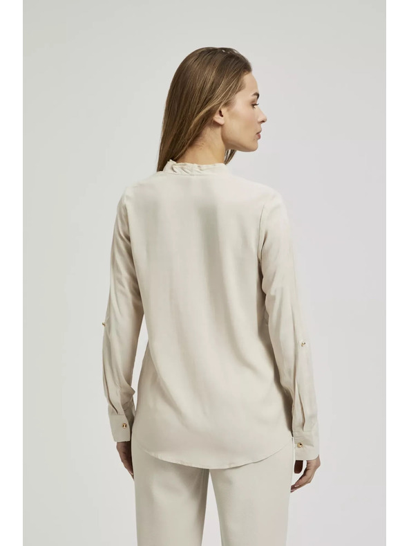 Moodo Sima hosszú ujjú bézs ing Moodo
