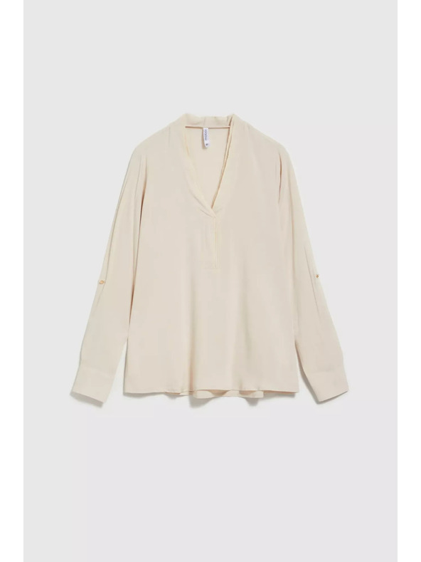 Moodo Sima hosszú ujjú bézs ing Moodo