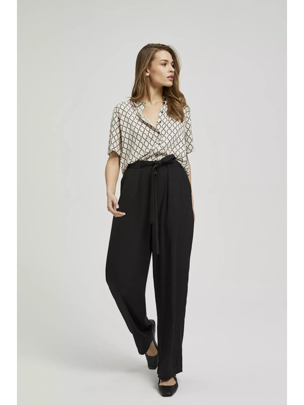 Moodo Bézs gombos mintás ing Moodo