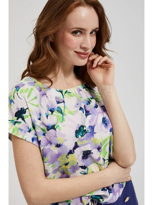 Moodo Lila virágmintás ing Moodo