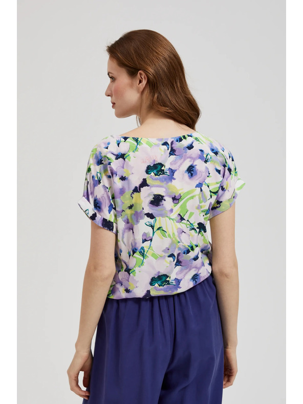 Moodo Lila virágmintás ing Moodo