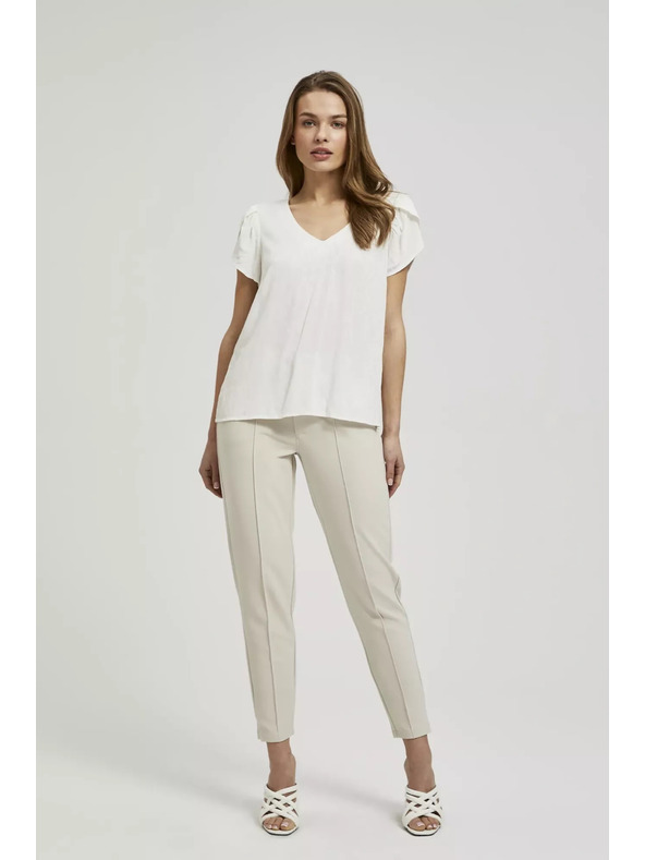 Moodo Fehér V-nyakú ing Moodo