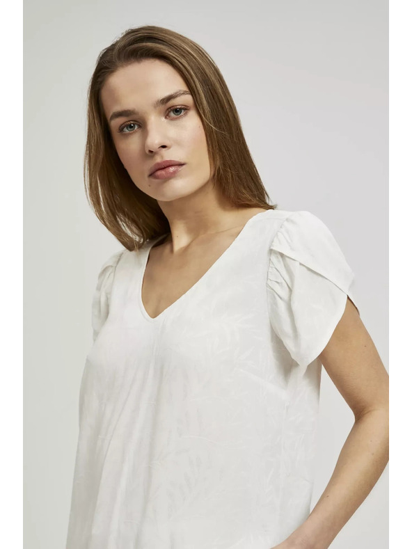 Moodo Fehér V-nyakú ing Moodo