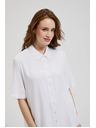 Moodo Fehér viszkóz ing gallérral Moodo