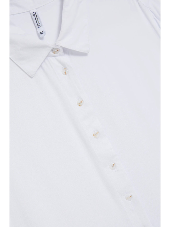 Moodo Fehér viszkóz ing gallérral Moodo