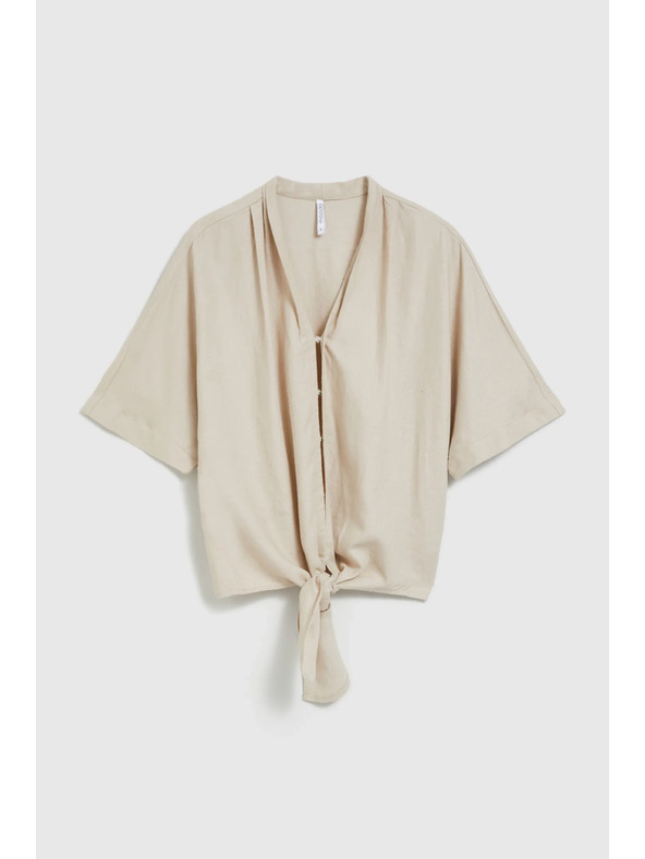 Moodo Len ing megkötővel, bézs Moodo