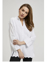 Moodo Fehér oversize V-nyakú ing Moodo