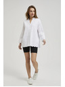 Moodo Fehér oversize V-nyakú ing Moodo