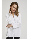 Moodo Fehér oversize V-nyakú ing Moodo