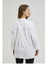 Moodo Fehér oversize V-nyakú ing Moodo