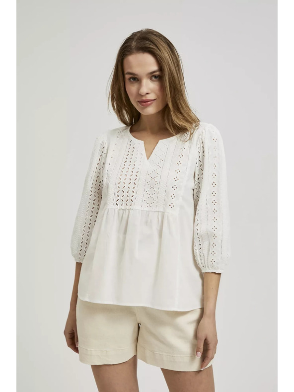 Moodo Fehér 3/4-es ujjú felső Moodo