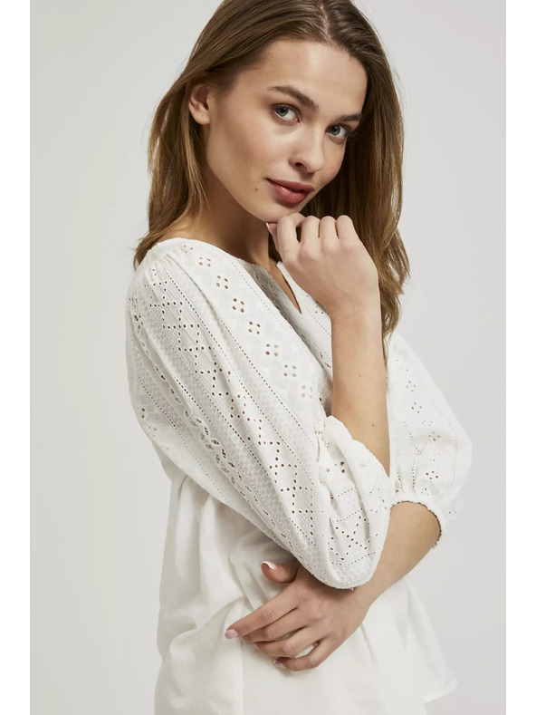 Moodo Fehér 3/4-es ujjú felső Moodo