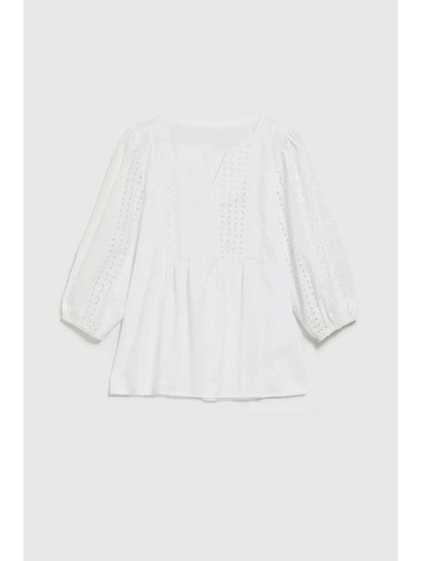 Moodo Fehér 3/4-es ujjú felső Moodo