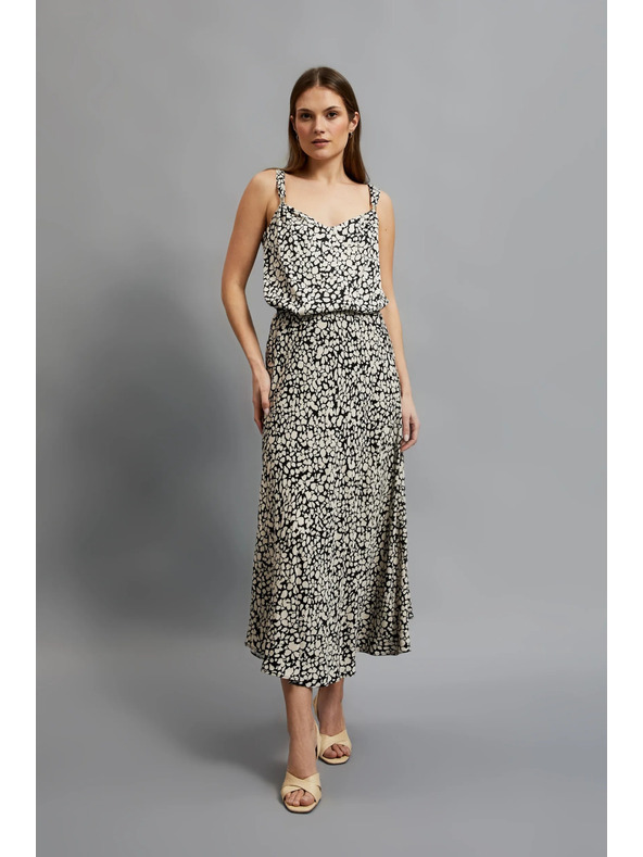 Moodo Mintás spagetti pántos ing, bézs Moodo