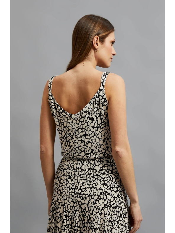 Moodo Mintás spagetti pántos ing, bézs Moodo