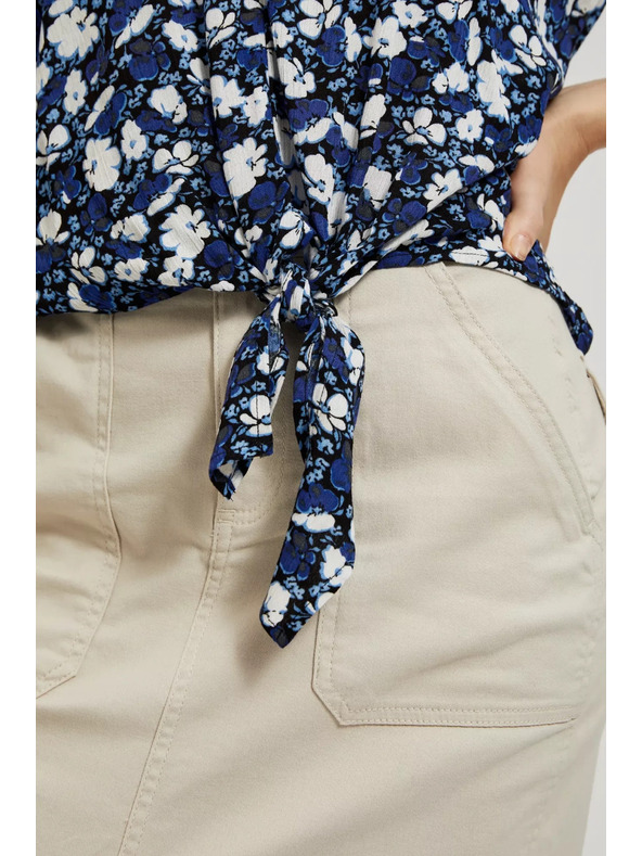 Moodo Kék virágos ing megkötővel Moodo