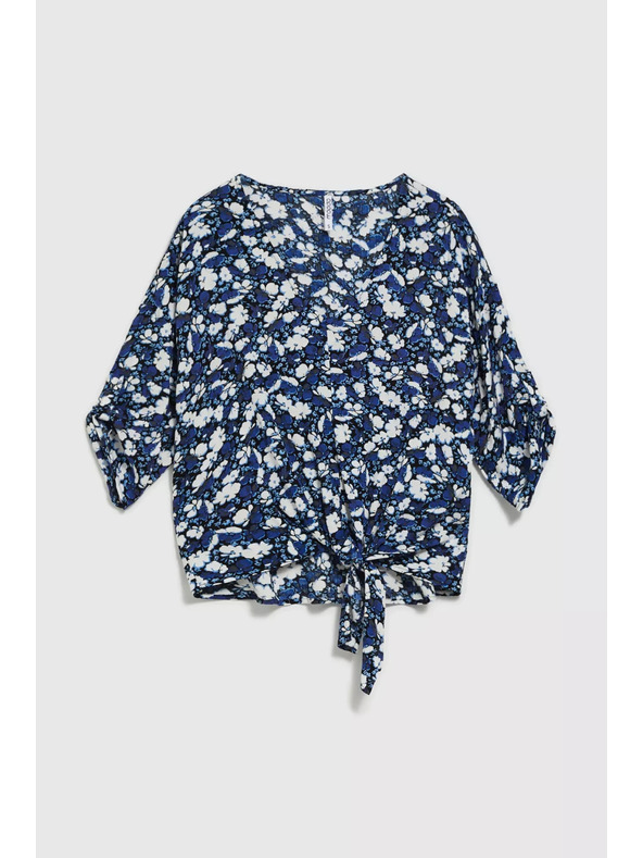 Moodo Kék virágos ing megkötővel Moodo