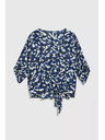 Moodo Kék virágos ing megkötővel Moodo