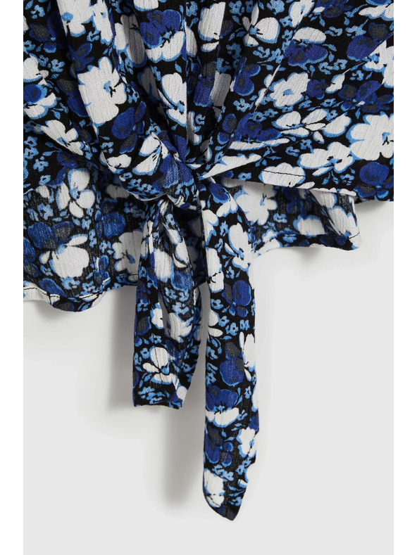 Moodo Kék virágos ing megkötővel Moodo