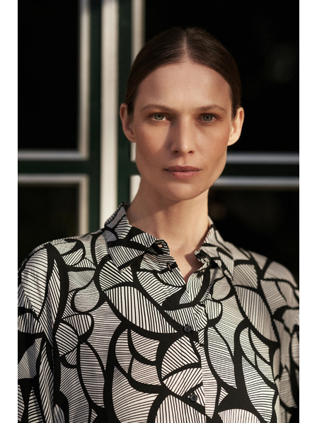 Moodo Viszkóz ing fekete-fehér Moodo